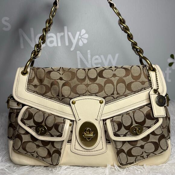 y2k COACH Legacy 2007 Leigh Turnlock Shoulder Bag - Picture 15 of 16